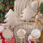 Lanpn 2er Set Weihnachtsbaum Kissen 45,5x41cm – Flauschige Dekokissen für Sofa & Bett – Bild 2