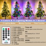 Bowfar Lichterkette 20m 200LED Warmweiss & Bunt – 11 Modi mit Fernbedienung & Timer – Bild 2