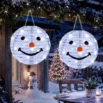 2er-Set LED Weihnachtslaterne 30cm – Schneemann-Design mit 40 LEDs, 8 Modi & IP44 Wasserdicht – Bild 7