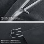 Aisbo Plüsch Bettwäsche 135x200 4teilig Grau – Teddy Fleece Winterbettwäsche mit Reissverschluss – Bild 6