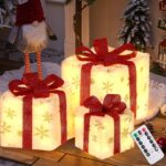 LED Geschenkboxen 3er Set mit Fernbedienung & Timer – Weihnachtsdeko Innen & Aussen – Bild 7