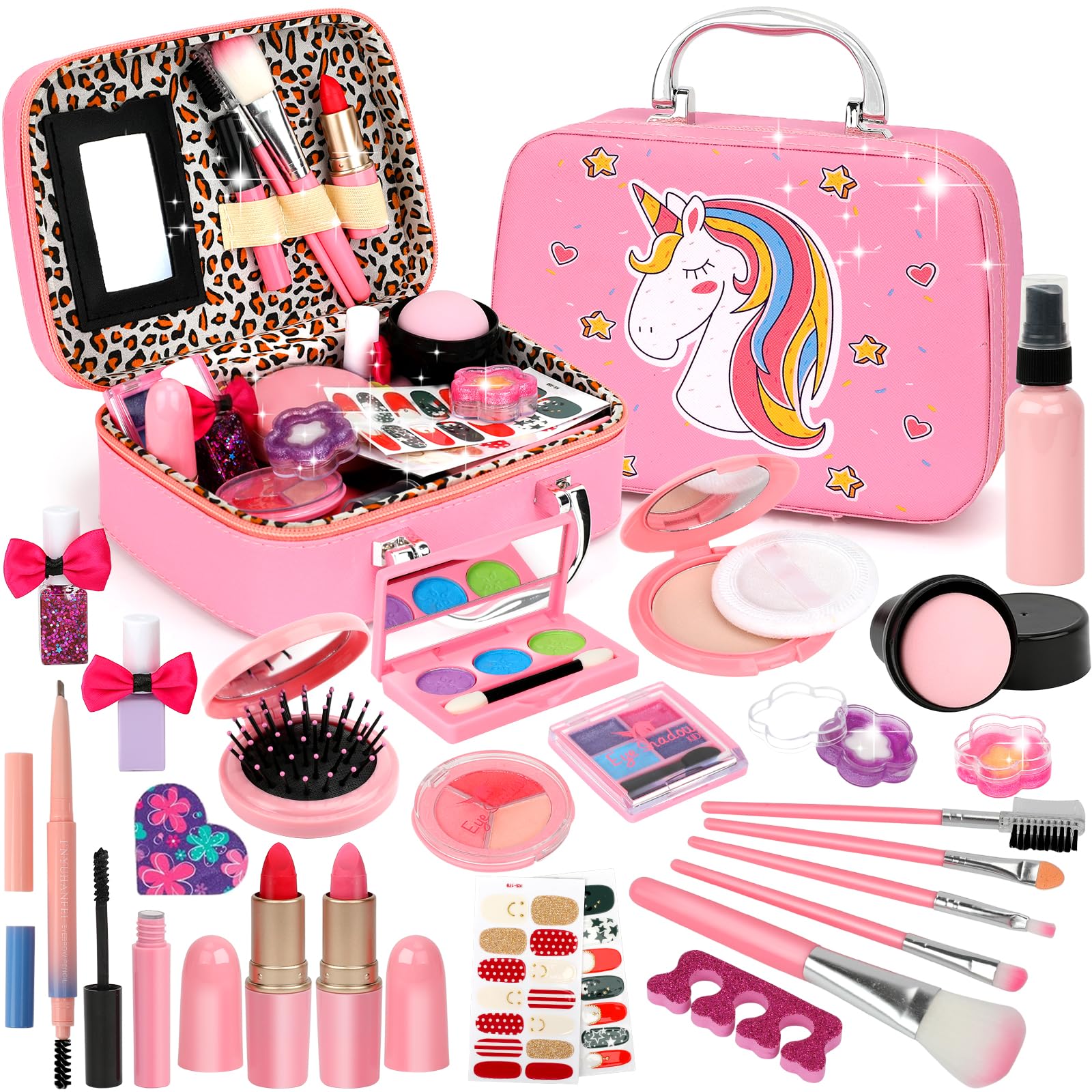 81DGDzxwnOL._SY1600_.jpg Flybay Kinderschminke Set 25-teilig – Waschbar & Sicher für Mädchen 3–12 Jahre – Bild 1