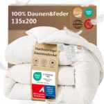 BEDSURE Daunendecke 135x200 cm Winterdecke – Wärmende Federbettdecke mit OEKO-TEX Zertifikat