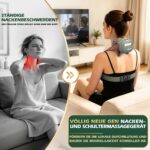 Pourbibi Nackenmassagegerät mit 4D-Bionik – Kabellos & Wärmetherapie für Nacken, Schultern, Rücken – Bild 3