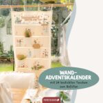 Papierdrachen Adventskalender 2026 Wandkalender 120 x 60 cm – Bestickter Stoff zum Befüllen – Bild 2