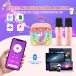 Dislocati Karaoke Maschine mit 2 Mikrofonen – Bluetooth Karaoke Set für Kinder 3-12 Jahre – Bild 2