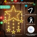 Therlan LED Weihnachtsstern 2er Set mit 62 LEDs – Batteriebetriebene Fensterdeko mit Timer & 8 Modi – Bild 6