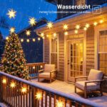 iBaycon 11,75M LED-Sternenlichterkette Warmweiß – 3D Leuchtsterne mit Timer für Innen & Aussen – Bild 2