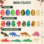 Telgoner Dinosaurier Adventskalender 2026 – 24 3D-gedruckte Figuren für Kinder ab 3 Jahren – Bild 3