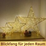 LED Weihnachtsstern Gold 160 LEDs mit Fernbedienung & Timer – dimmbar für Innen & Außen – Bild 4