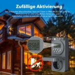 HBN 2er Digitale Zeitschaltuhr Steckdose Außen – 8 Programme & Zufallsfunktion IP44 – Bild 5