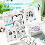 TYPONOS PM290 Mini Bluetooth Thermodrucker – Tragbarer Sticker Drucker für Smartphone – Bild 3