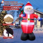 Aufblasbarer Weihnachtsmann 240cm mit LED-Beleuchtung – XXL Weihnachtsdeko für Garten & Innen – Bild 5