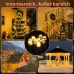 GlobaLink Lichterkette 7,6m 760LED warmweiss – Weihnachtsbeleuchtung innen & aussen mit 8 Modi – Bild 6
