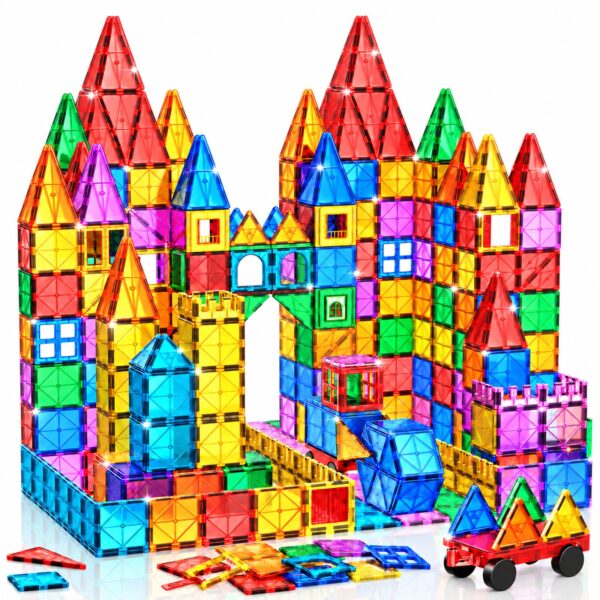 Wootoyz 120er Magnetbausteine-Set – Kreatives 3D-Bauspielzeug für Kinder ab 3 Jahren