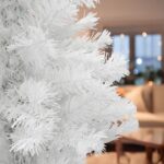 Künstlicher Weihnachtsbaum 180 cm weiss mit Metallständer – Klappbar & Schneetanne – Bild 5