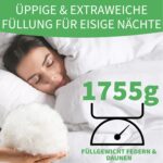 Welldora Winterdecke 135x200 cm – Premium Daunen- & Federdecke mit 650 GSM – Bild 2