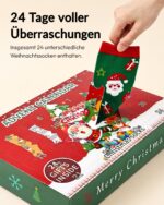 Jeasona Adventskalender 2026 mit 24 Paar Socken – Weihnachtsgeschenk für Damen & Herren – Bild 2