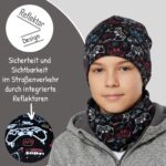 HECKBO Gaming Winterset Mütze & Loop Schal 55-60 cm – 360° Reflektoren für Kinder – Bild 3