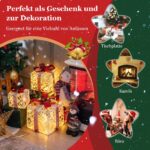 COSTWAY 3er Set LED Geschenkboxen – Beleuchtete Weihnachtsdeko mit Timer für Innen & Aussen – Bild 5