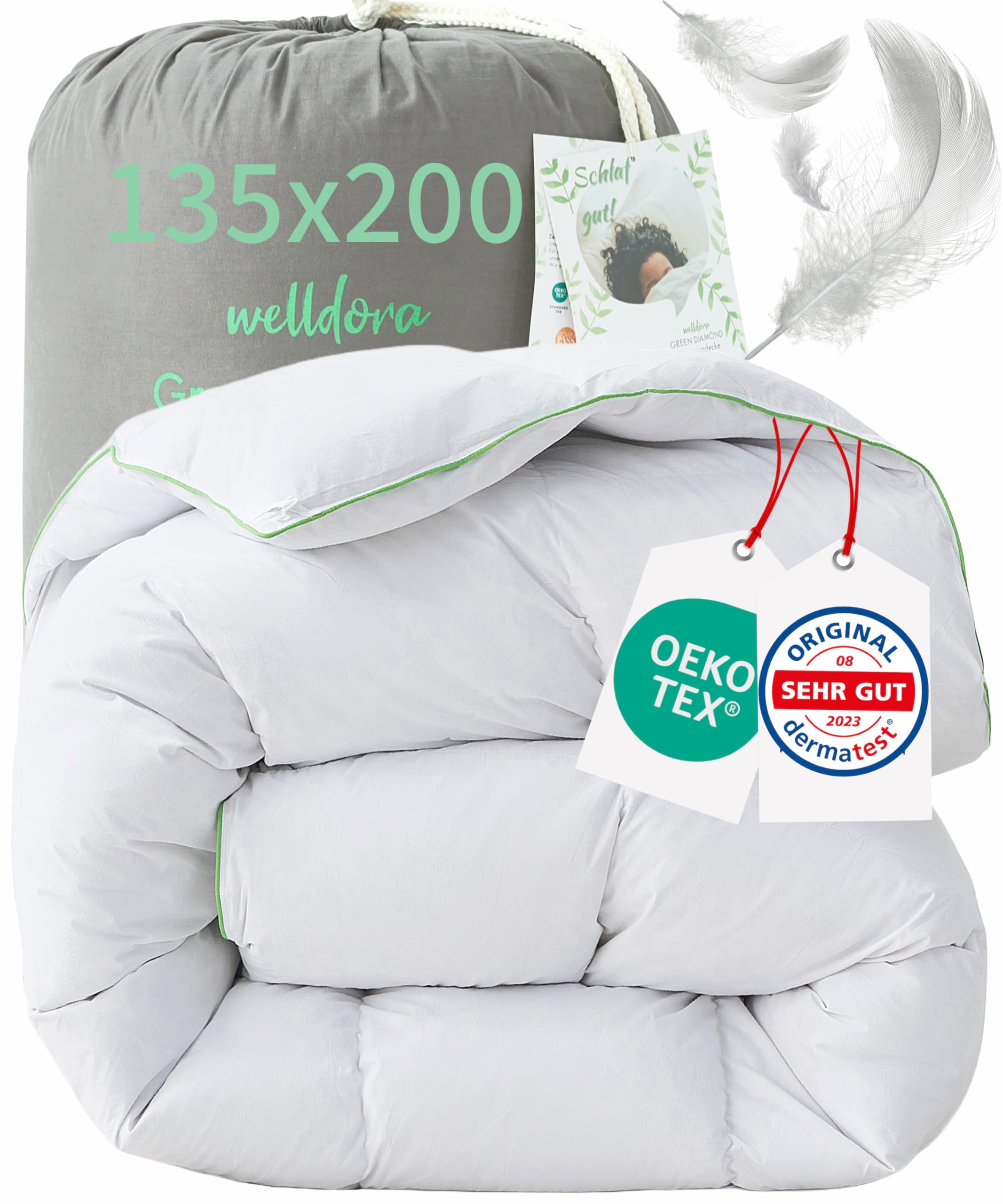 81FpfIzNPbL._SY2560_.jpg Welldora Winterdecke 135x200 cm – Premium Daunen- & Federdecke mit 650 GSM – Bild 1