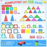 Wootoyz 120er Magnetbausteine-Set – Kreatives 3D-Bauspielzeug für Kinder ab 3 Jahren – Bild 7