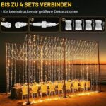 yowin Lichtervorhang 6m x 3m mit 600 LEDs – 8 Modi & Timer für Innen & Aussen – Bild 6