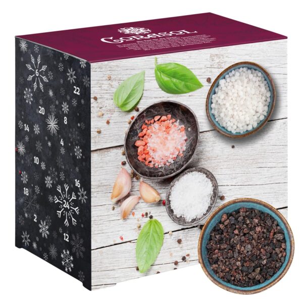 Corasol Premium Salz & Pfeffer Adventskalender 2026 – 24 Gewürzsorten für Hobbykoch & Grillmeister