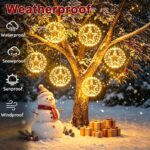 Yowin 30cm Weihnachtsleuchtkugel 200 LED mit Timer & 8 Modi – Wasserdichte Außendeko im 2er-Set – Bild 7