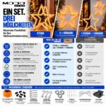 MODO24 Weihnachtsstern 114 cm – FSC-Kiefernholz Bausatz mit Faltmechanismus für Garten – Bild 5