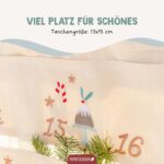 Papierdrachen Adventskalender 2026 Wandkalender 120 x 60 cm – Bestickter Stoff zum Befüllen – Bild 3