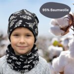 HECKBO 360° Reflektor Dinosaurier Mütze & Loop Schal Set – Sicherheit & Stil für Kinder – Bild 4