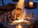 14-teiliges Krippenfiguren Set handbemalte Weihnachtskrippe mit LED-Beleuchtung – Bild 2