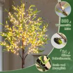 DELICHTER Olivenbaum 180 cm mit 300 LED warmweiss – Deko-Lichterbaum für Innen & Aussen – Bild 4