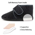 TIESTRA Herrenhausschuhe Winter mit Memory Foam & Lammfell – Warme Filzpantoffeln für breite Füsse – Bild 5