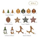 Valery Madelyn Weihnachtskugeln Set 40er – Bruchsichere Christbaumkugeln Bronze & Grün – Bild 5