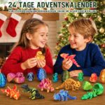 Telgoner Dinosaurier Adventskalender 2026 – 24 3D-gedruckte Figuren für Kinder ab 3 Jahren – Bild 2