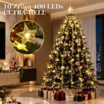 ELKTRY 400 LED Weihnachtsbaum Lichterkette mit 60 Sternen & Fernbedienung – 3-Min.-Montage – Bild 2