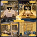 Joycome Lichtervorhang 6m x 3m mit 600 LED – Warmweiss Wasserdicht für Innen & Aussen – Bild 2
