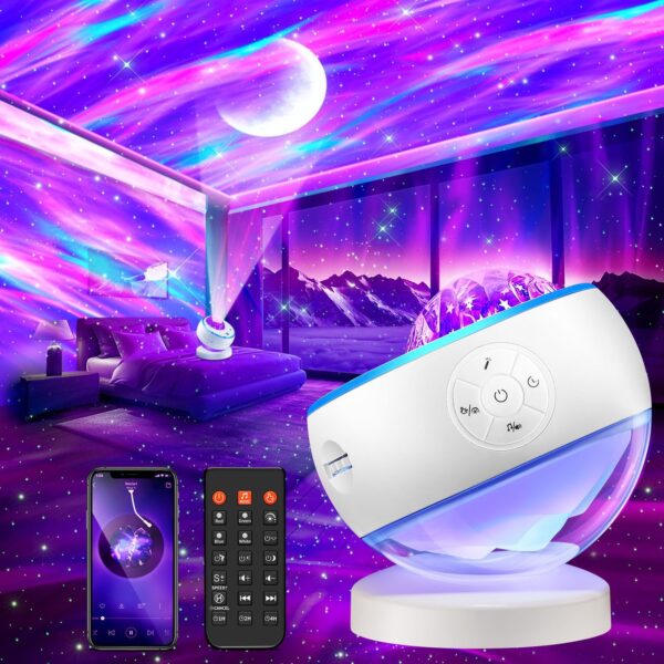 One Fire Sternenhimmel Projektor mit 300 Lichtmodi & 15 White Noise – Galaxy Nachtlicht für Kinder & Erwachsene