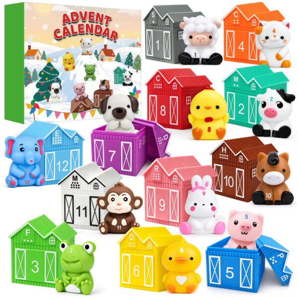 Tymokcall Adventskalender 2026 mit Fingerpuppen – Montessori Spielzeug für Kleinkinder 1–3 Jahre