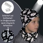 HECKBO 360° Reflektor Dinosaurier Mütze & Loop Schal Set – Sicherheit & Wärme für Kinder – Bild 5