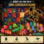 Telgoner Dinosaurier Adventskalender 2026 – 24 3D-gedruckte Figuren für Kinder ab 3 Jahren – Bild 8
