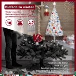HENGMEI Künstlicher Weihnachtsbaum 180 cm mit Ständer – Weisser PVC-Tannenbaum – Bild 7