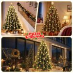 ELKTRY 400 LED Weihnachtsbaum Lichterkette mit 60 Sternen & Fernbedienung – 3-Min.-Montage – Bild 9