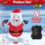 STEEIRO LED-Weihnachtsmann 80cm – Faltbare Weihnachtsdeko mit 45 Lichtern – Bild 5