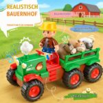 Gralal Bauernhof Traktor mit Musik & Tierfiguren – Lernspielzeug für Kleinkinder ab 1 Jahr – Bild 5