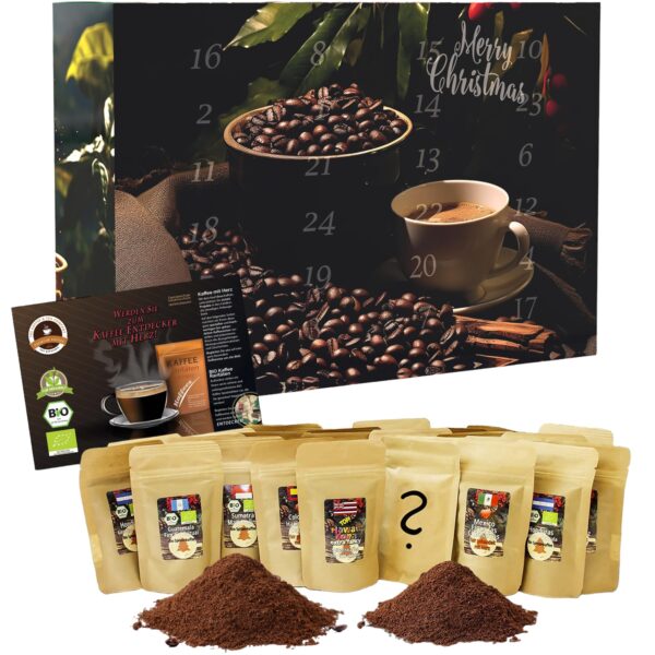 C&T Bio & Fairtrade Kaffee Adventskalender 2026, gemahlen – 480g Spezialitätenkaffees