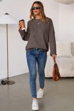 Arach&Cloz Damen Pullover Wollmix Oversized – Kuscheliger Strickpullover für Herbst & Winter – Bild 5