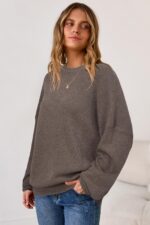 Arach&Cloz Damen Wollpullover Oversized – Weicher Strickpullover für Herbst & Winter – Bild 2